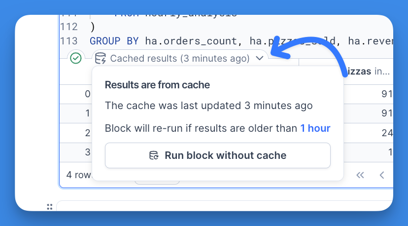 Query caching