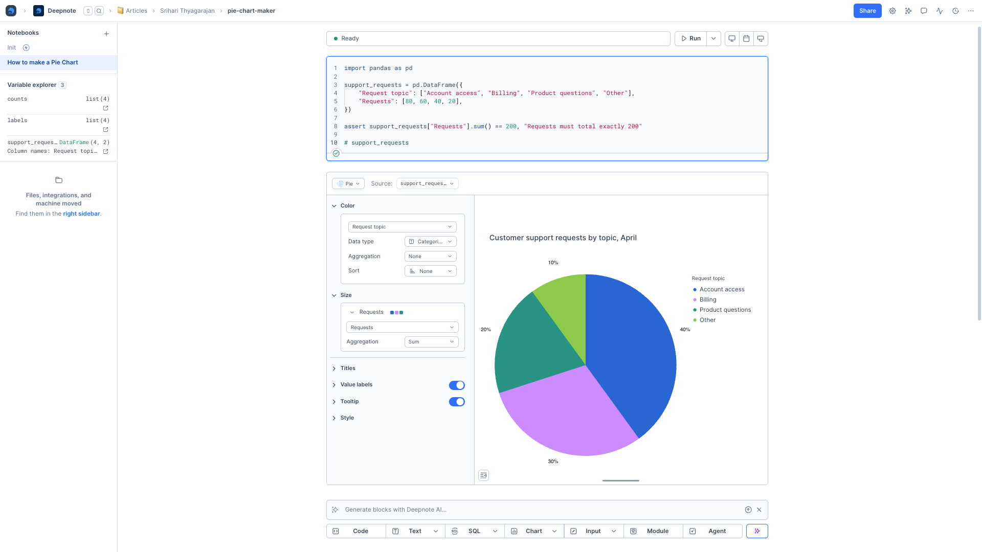 Pie chart block Deepnote.webp