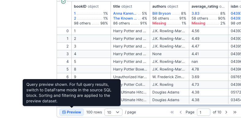 Query preview
