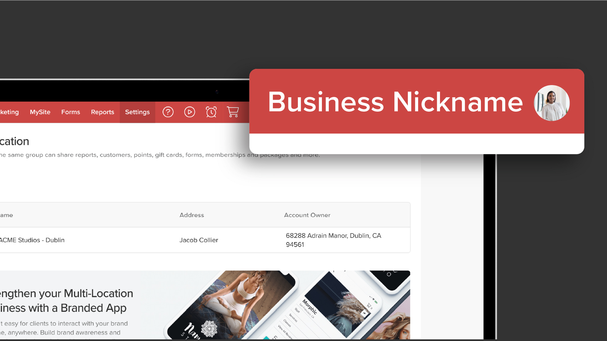 Business Nickname