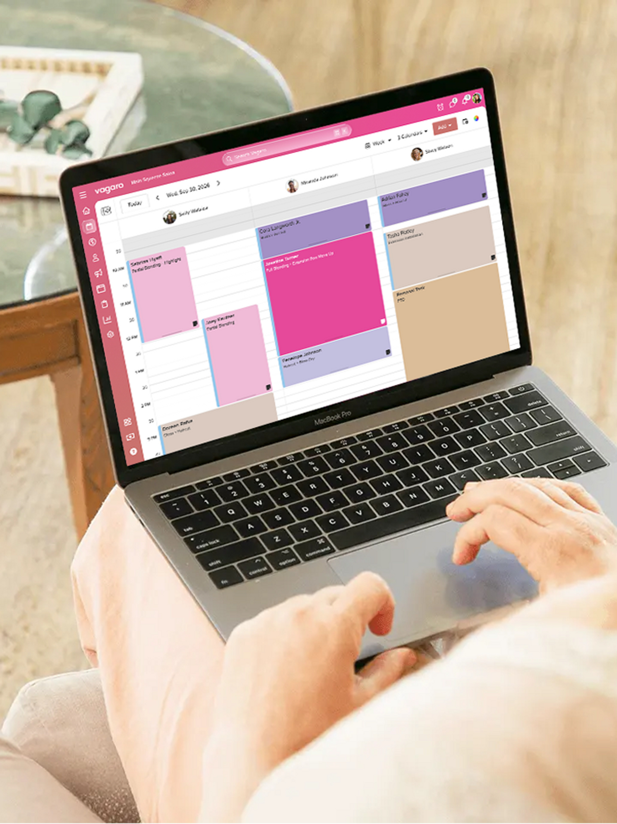 Vagaro Salon Software on Laptop