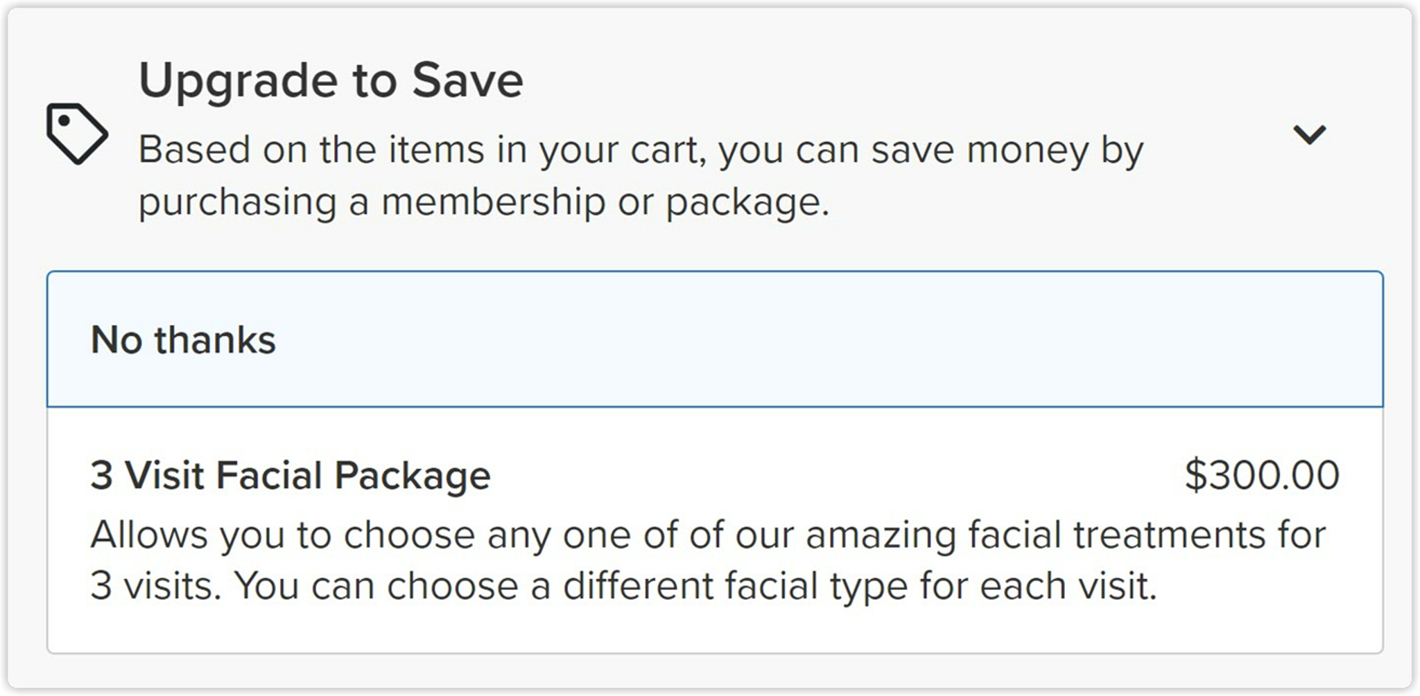 Upsell Memberships & Packages
