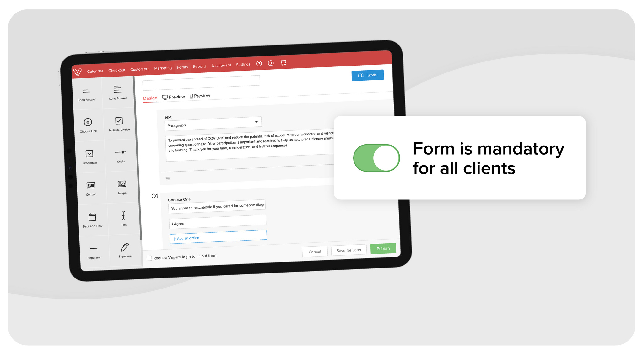 Making Forms Mandatory for All Clients No Longer Applies to Gift Cards