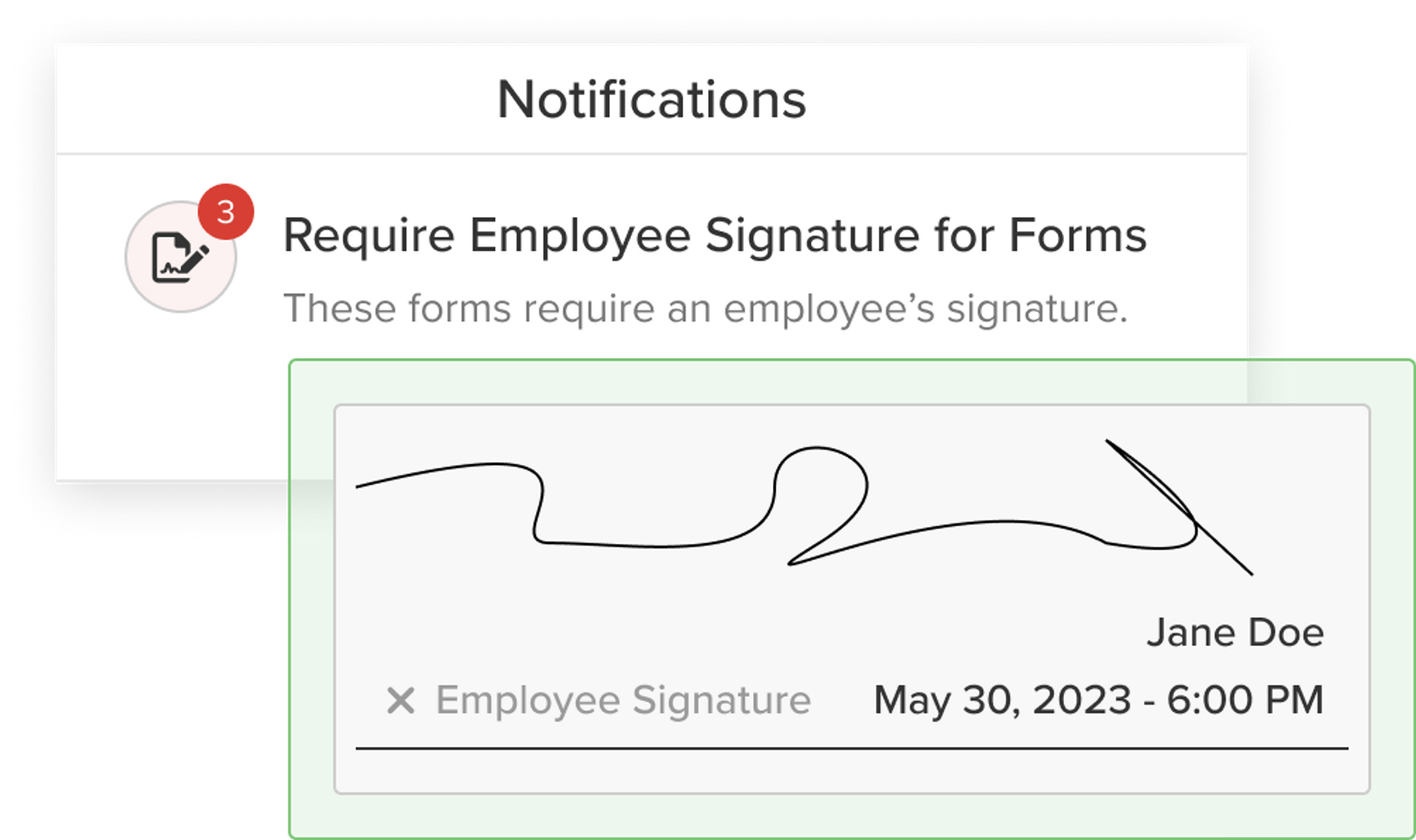 Dual Signature for Forms