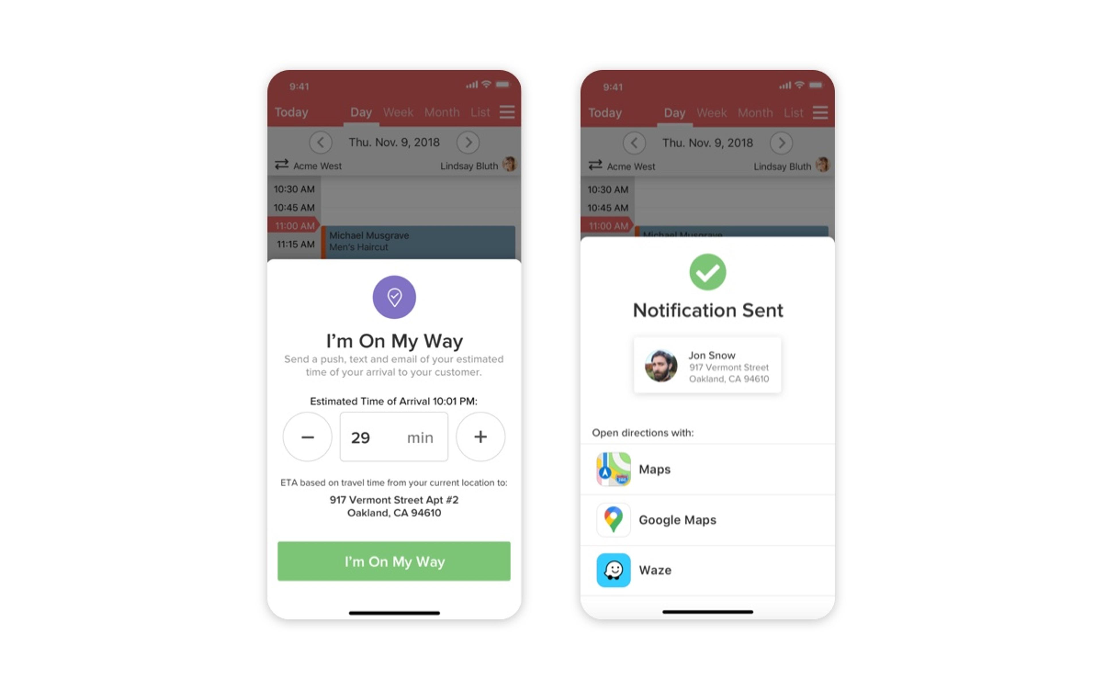 House Call: Send Automated ETA