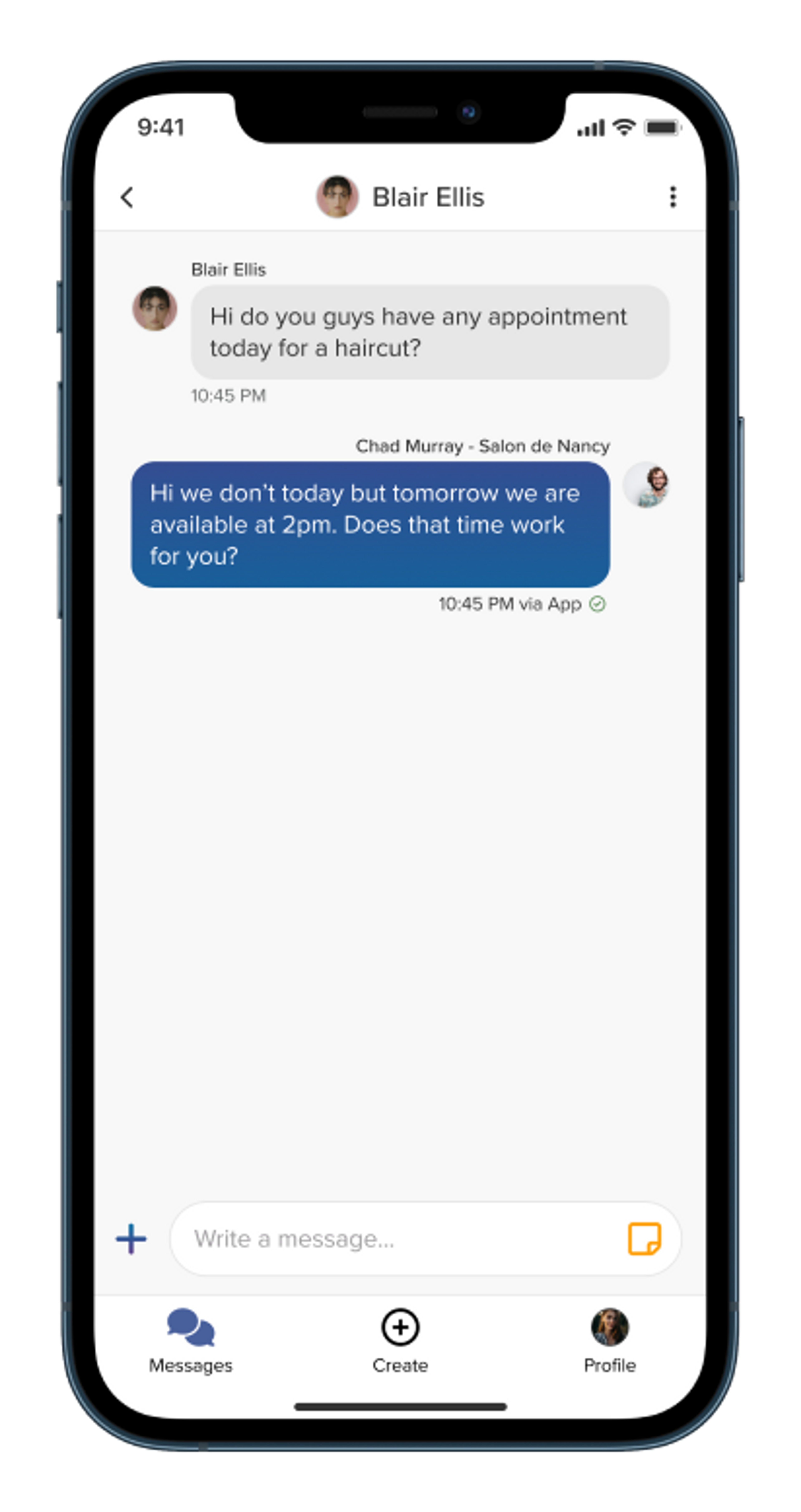 Vagaro Connect App Phone