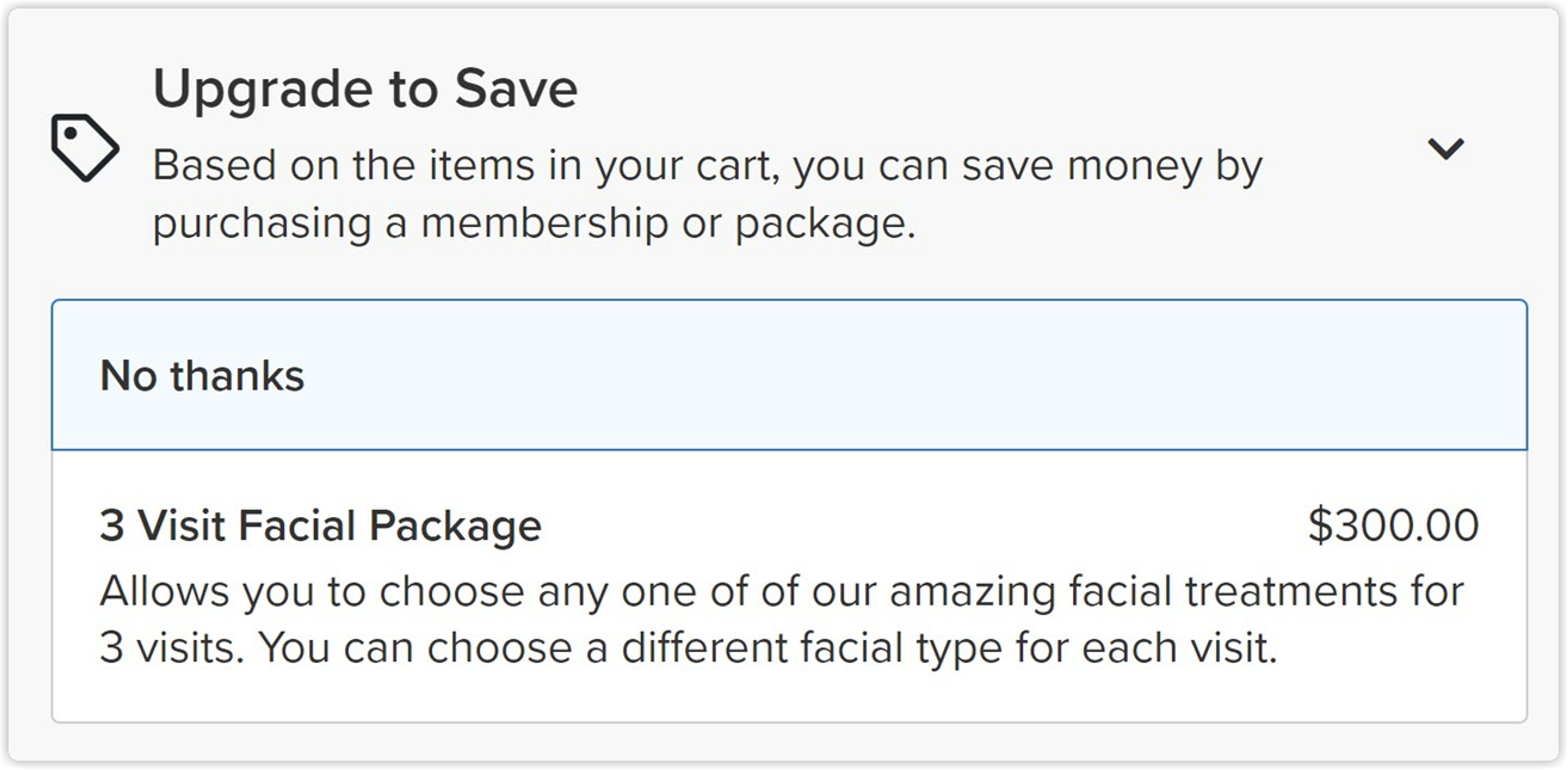 Upsell Memberships & Packages