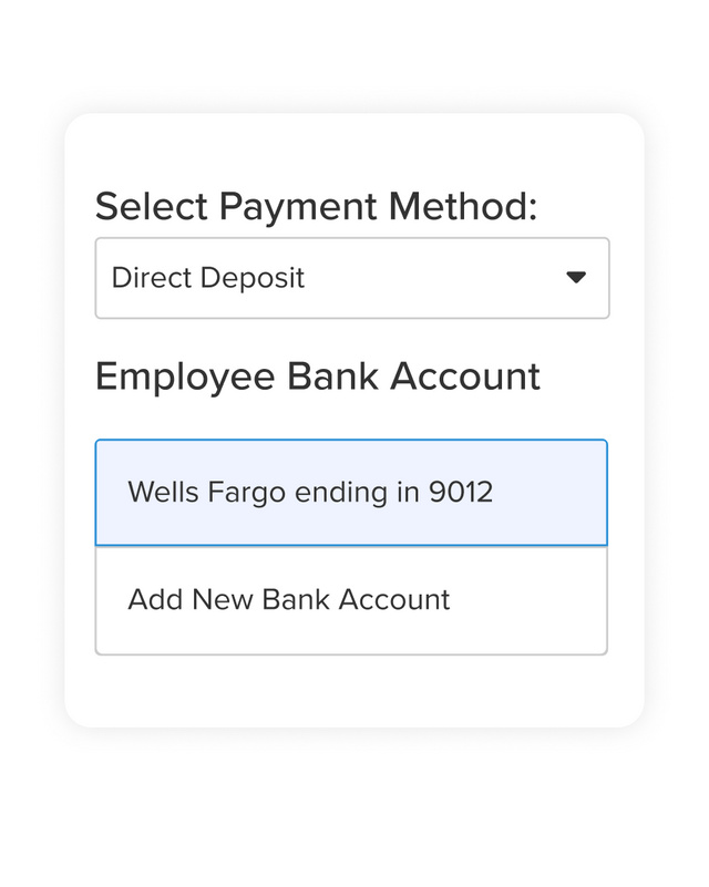 Fast direct deposits or checks