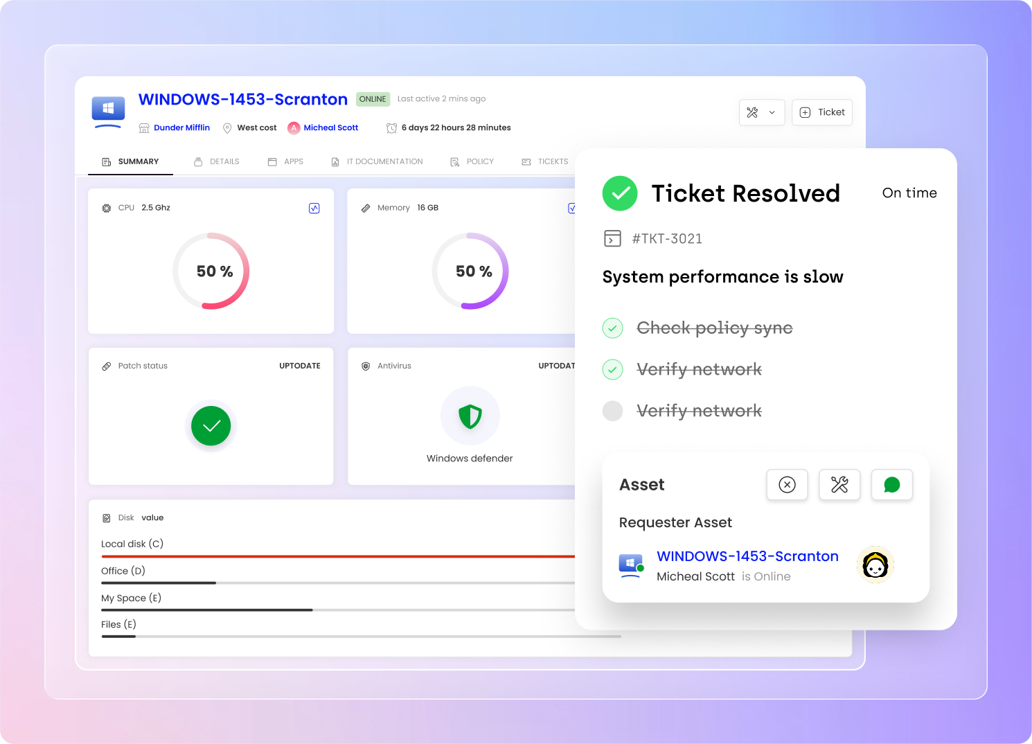 Asset Management Interface