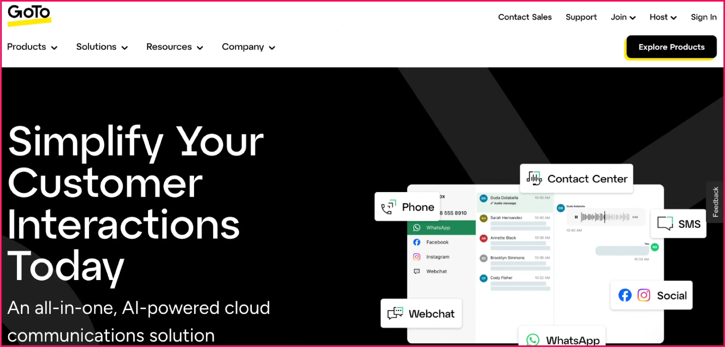 Goto website homepage