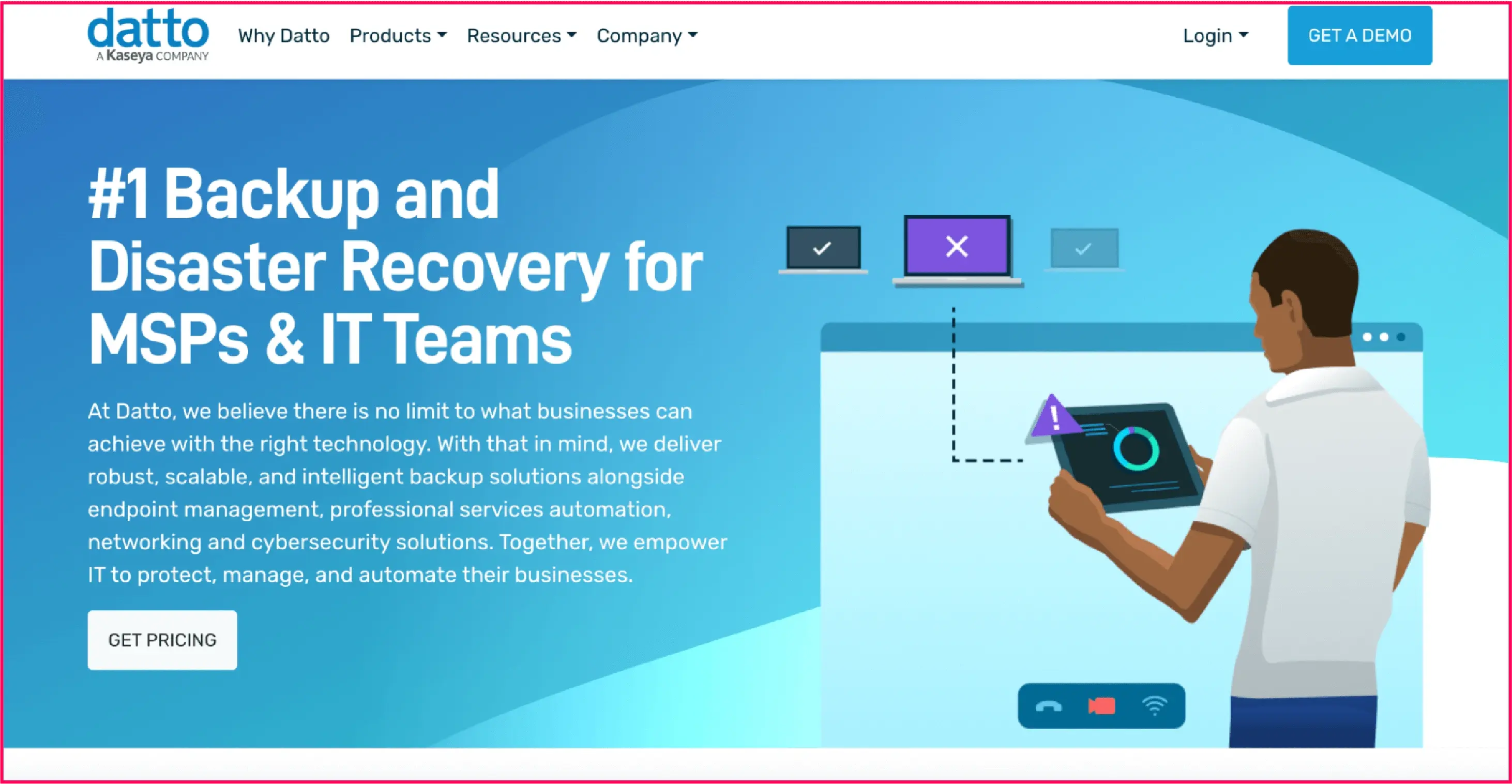 Datto website homepage