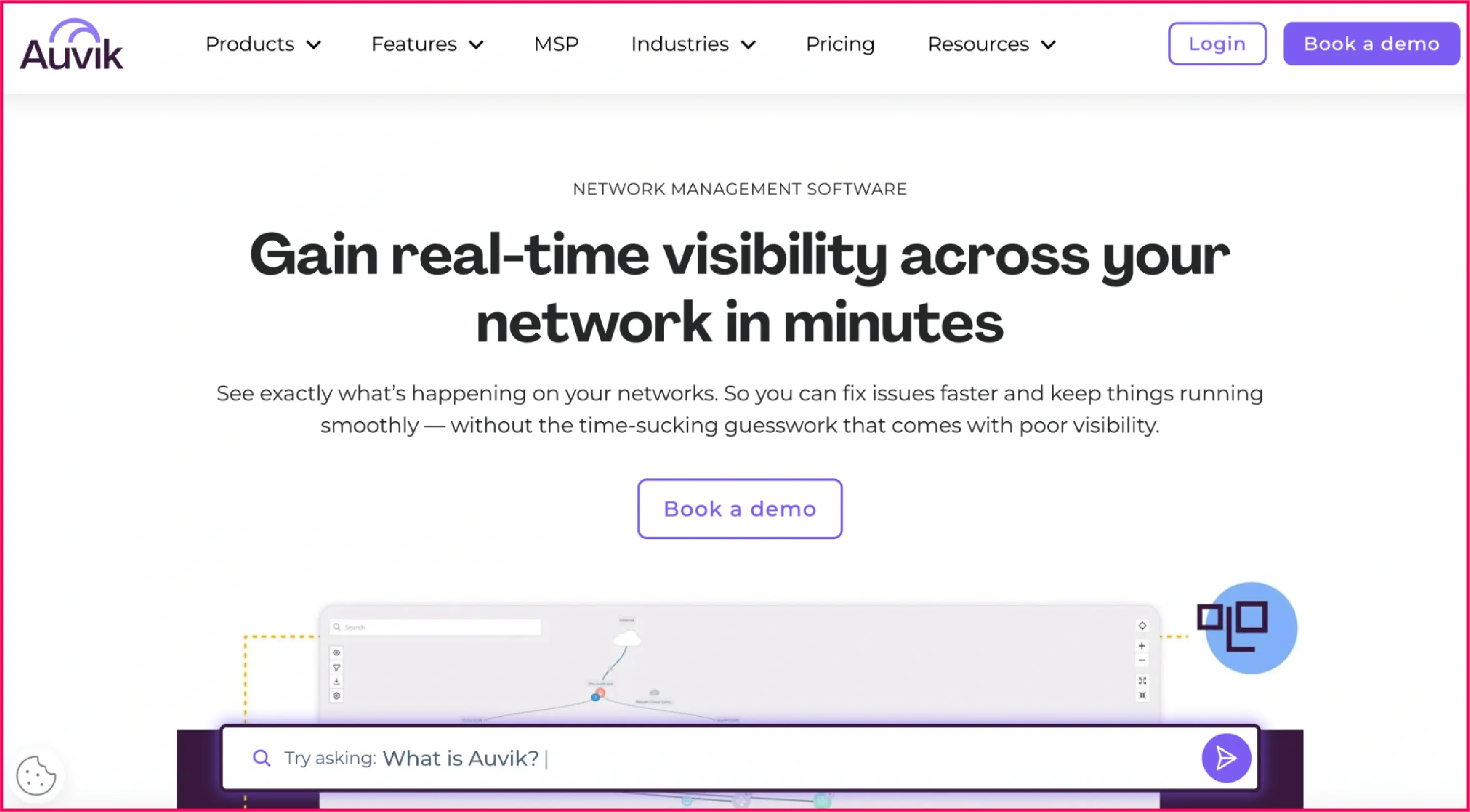 Auvik website homepage