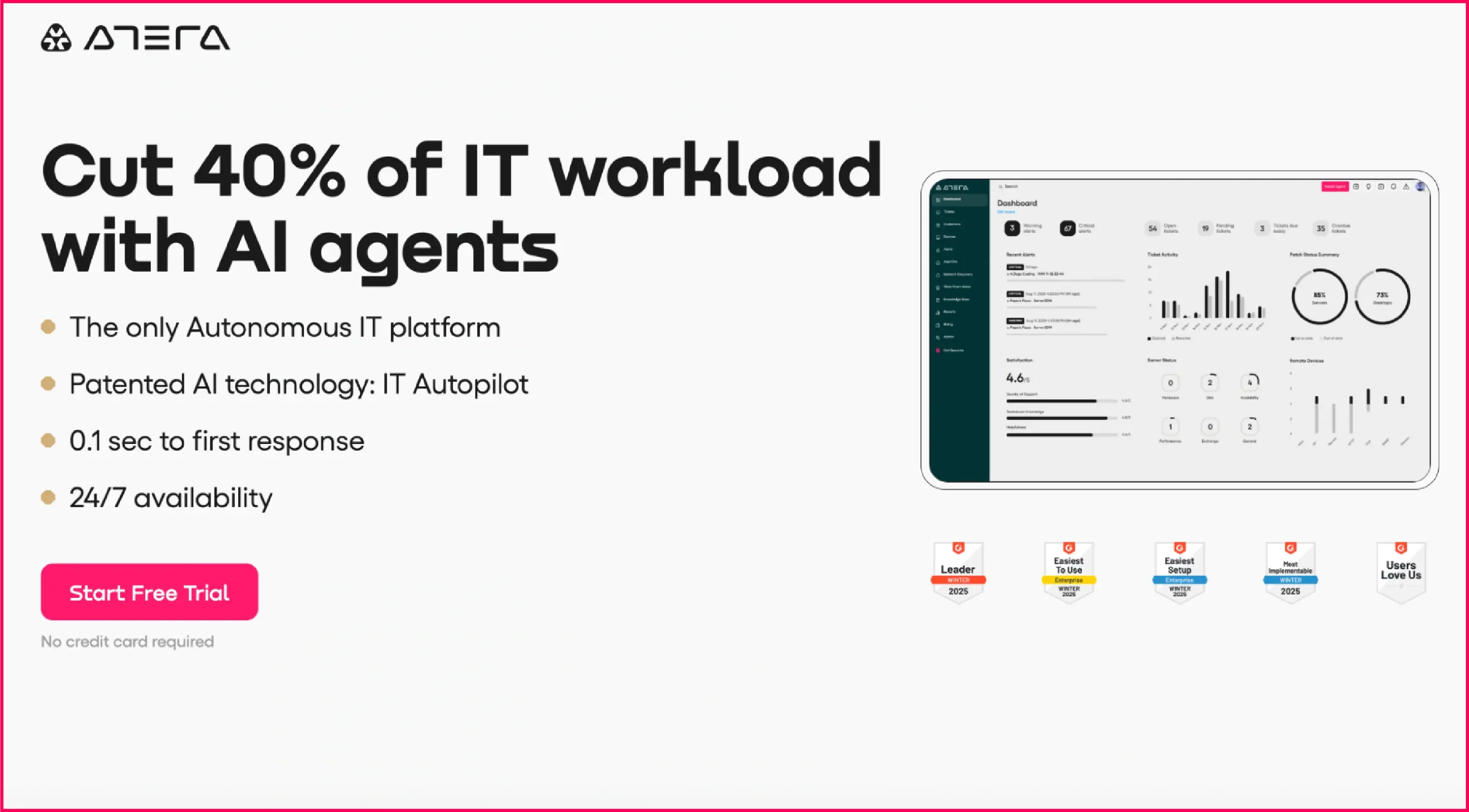 Atera website homepage