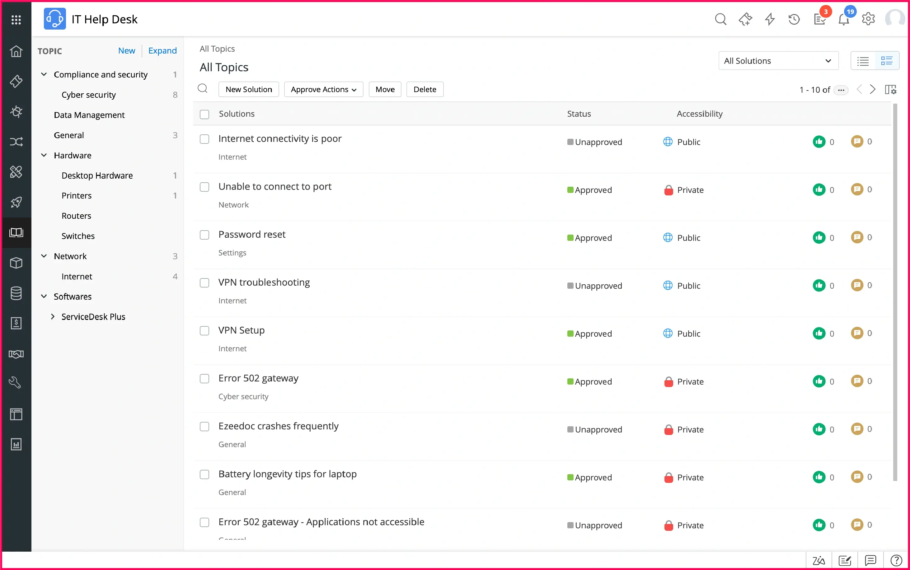 ServiceDesk Plus IT ticketing system