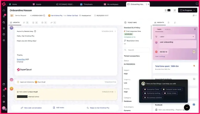 Automated ticketing in SuperOps