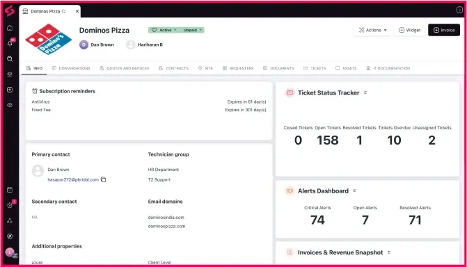 Client management in SuperOps