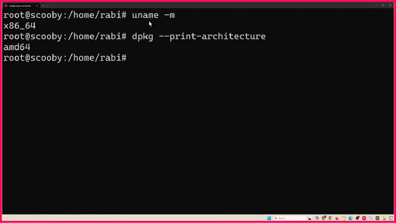Checking if computer is 32-bit or 64-bit using the uname command