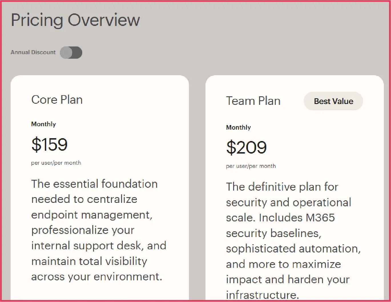 Decoding Core vs Team Syncro pricing plans