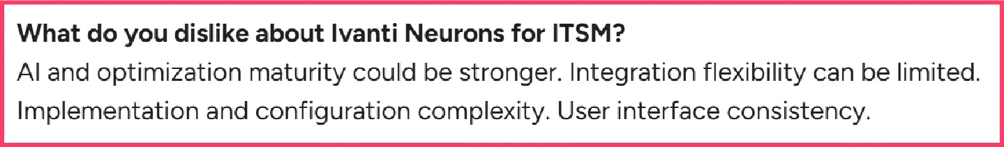 G2 review of AI capabilities
