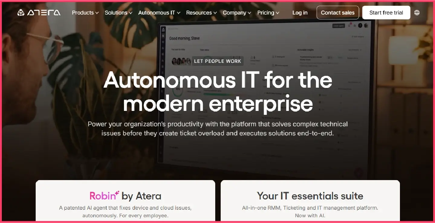 Atera homepage
