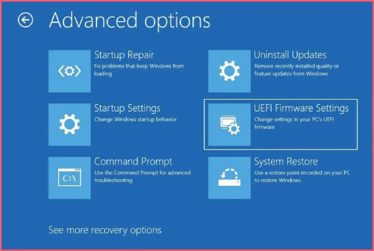 Steps to access systems BIOS