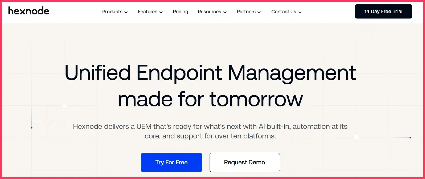 Hexnode offers cross-OS device enrolment and compliance controls