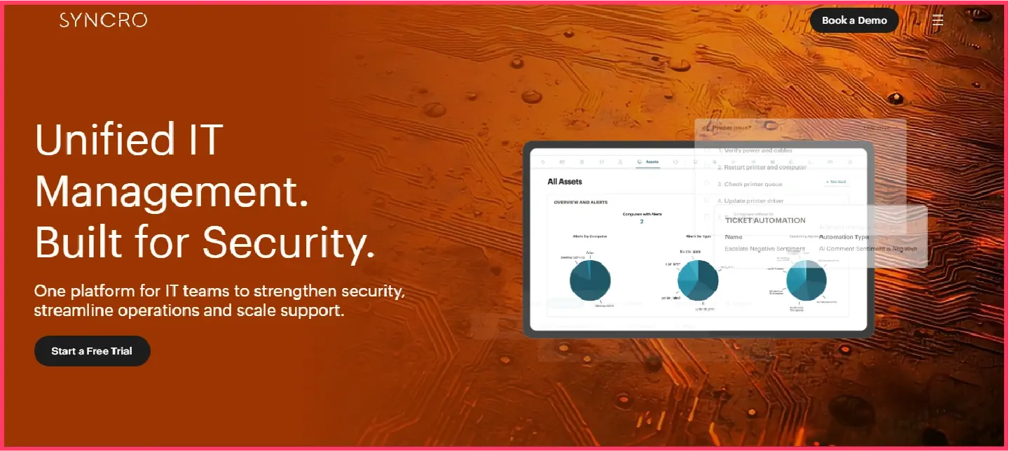 Syncro homepage