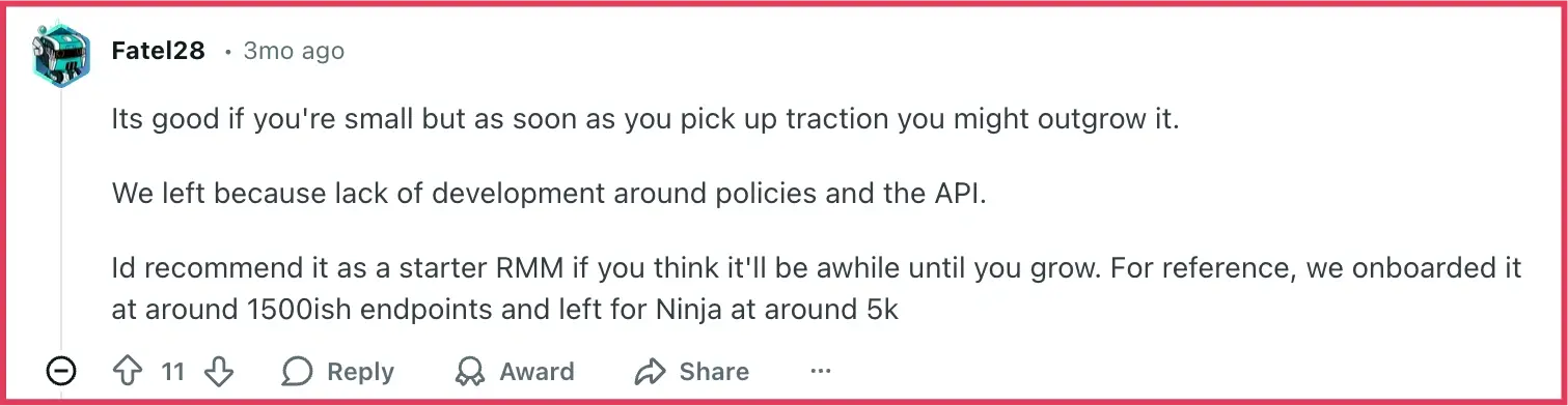 Opinion on Syncro scalability for large teams