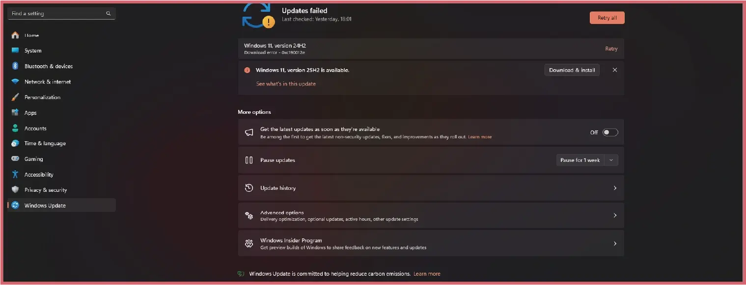 Check for Windows updates