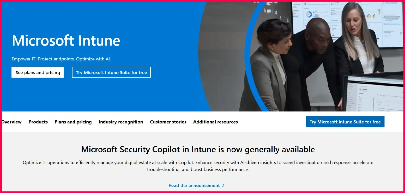 Microsoft Intune endpoint management for Windows devices