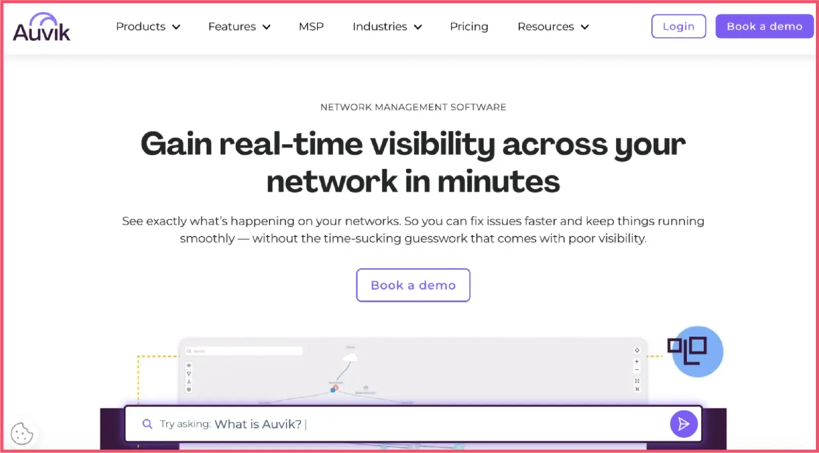 Auvik website homepage
