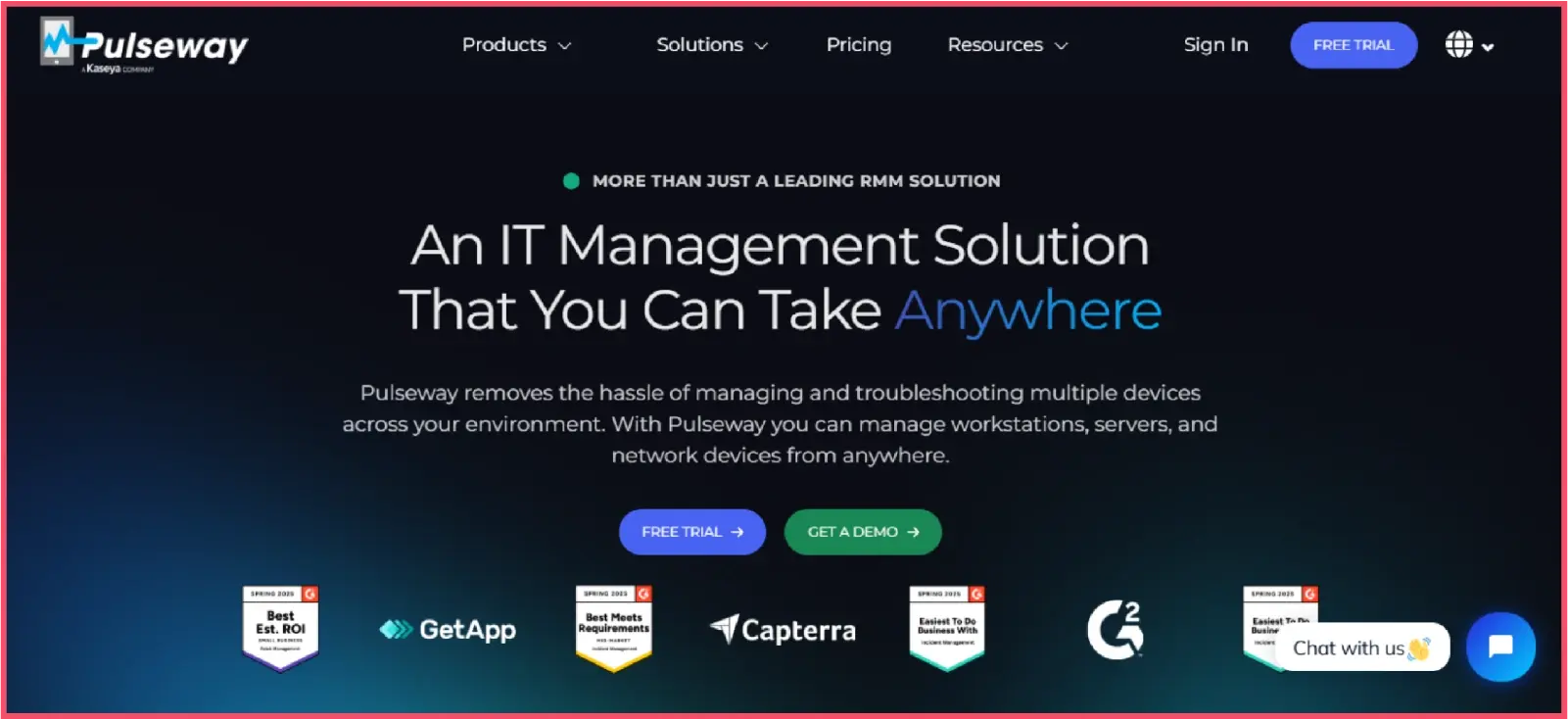 Pulseway website homepage