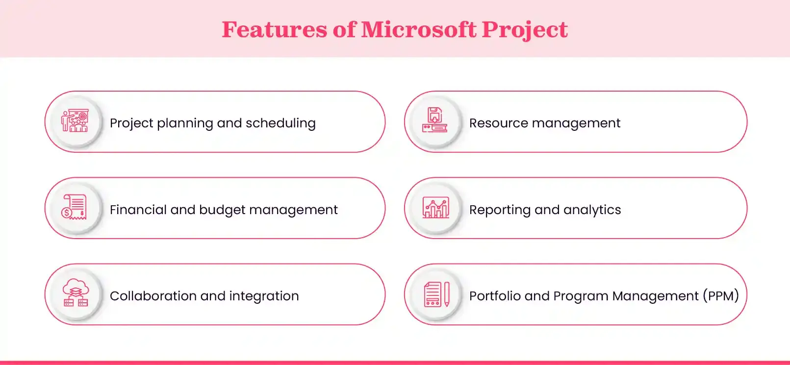 Microsoft Project features