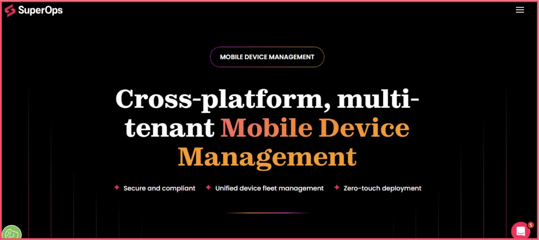 SuperOps Mobile Device Management platform