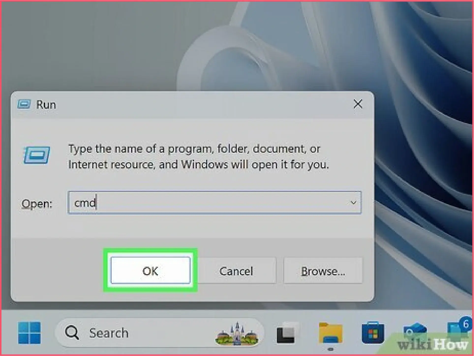 Open Command Prompt using Win + R