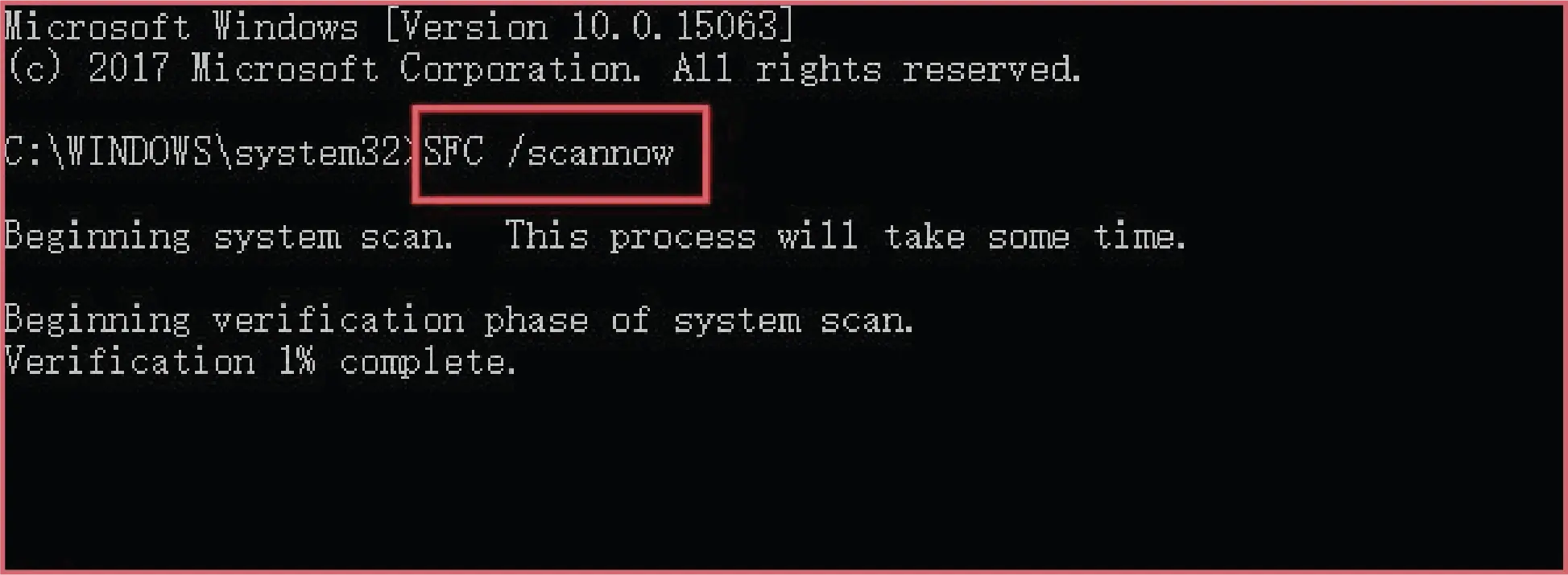 Use the SFC tool to check for any issue