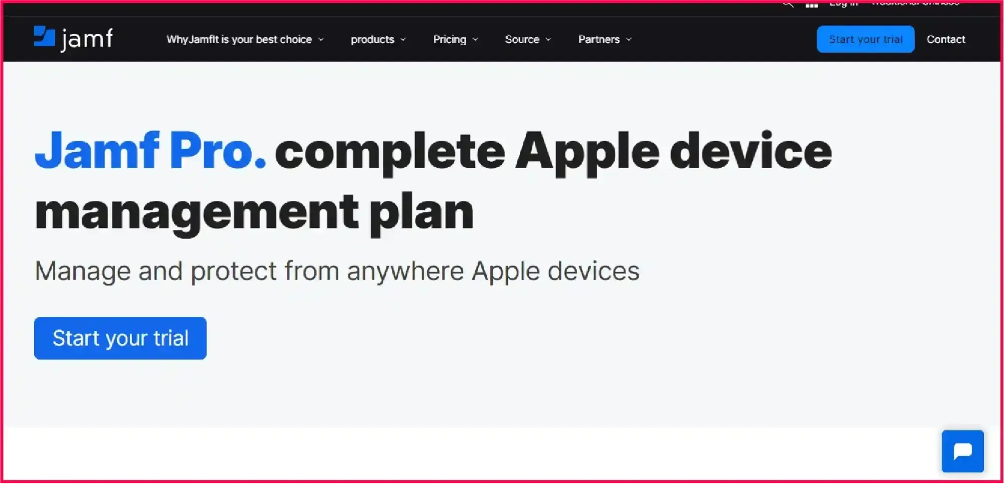 Jamf Pro Apple MDM webpage