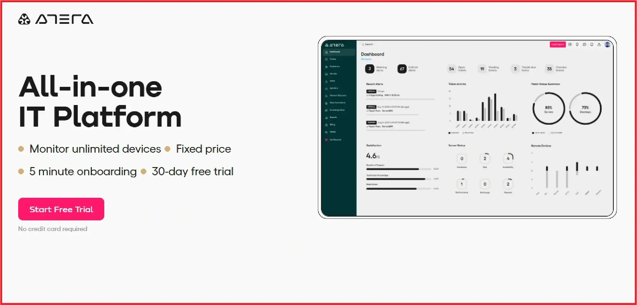 Atera website homepage