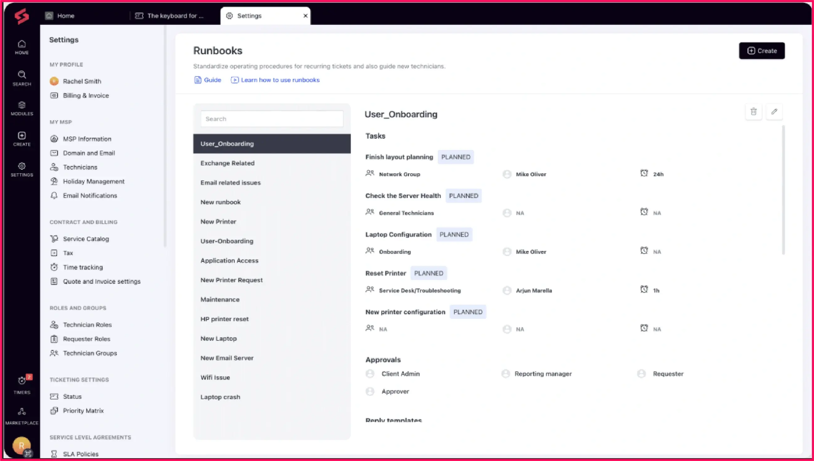 Unified Runbooks in SuperOps
