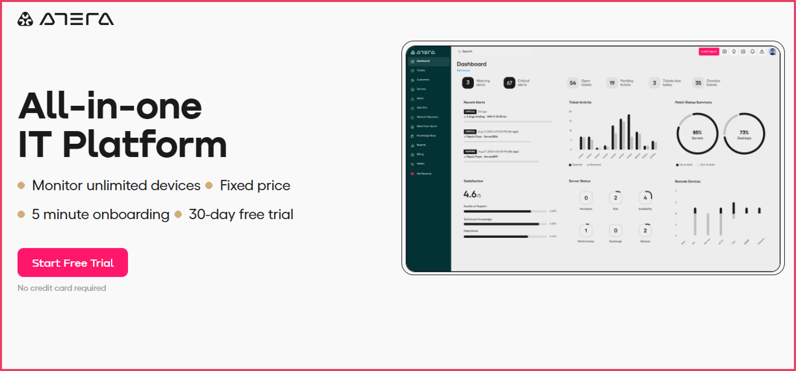 Atera website homepage