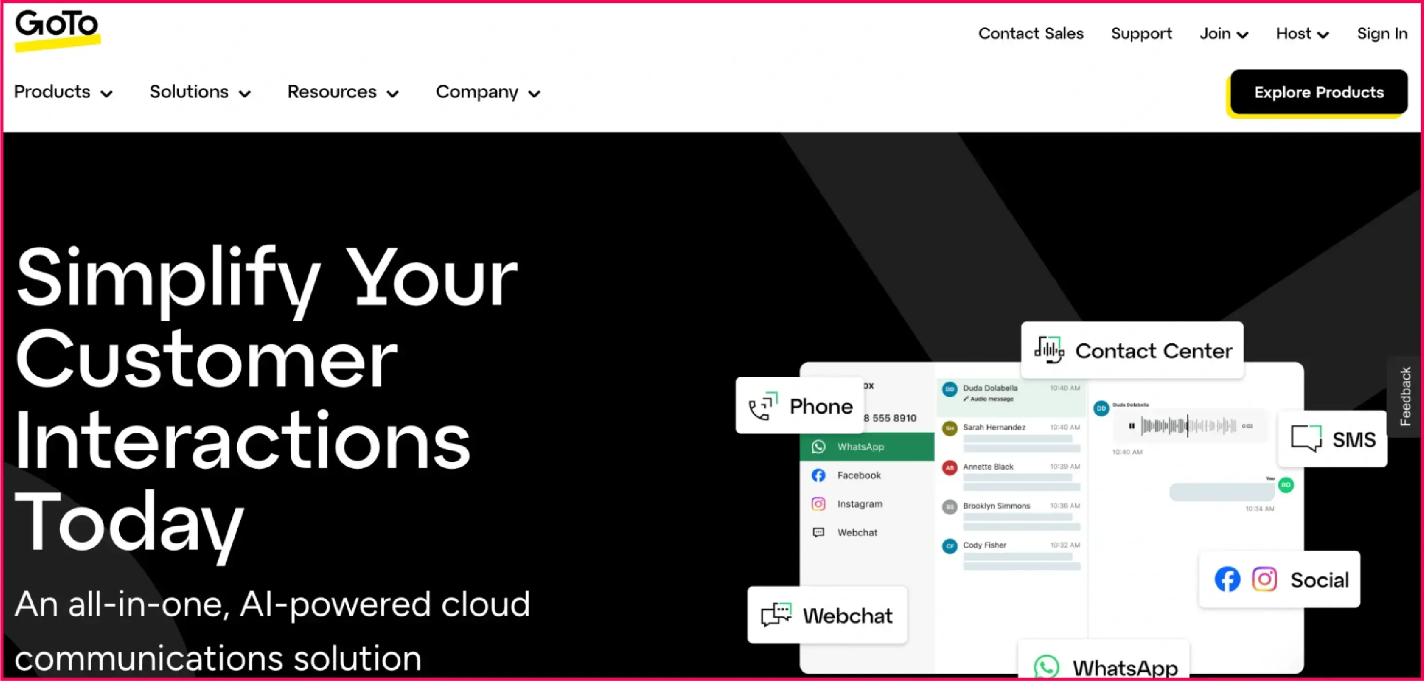 Goto website homepage