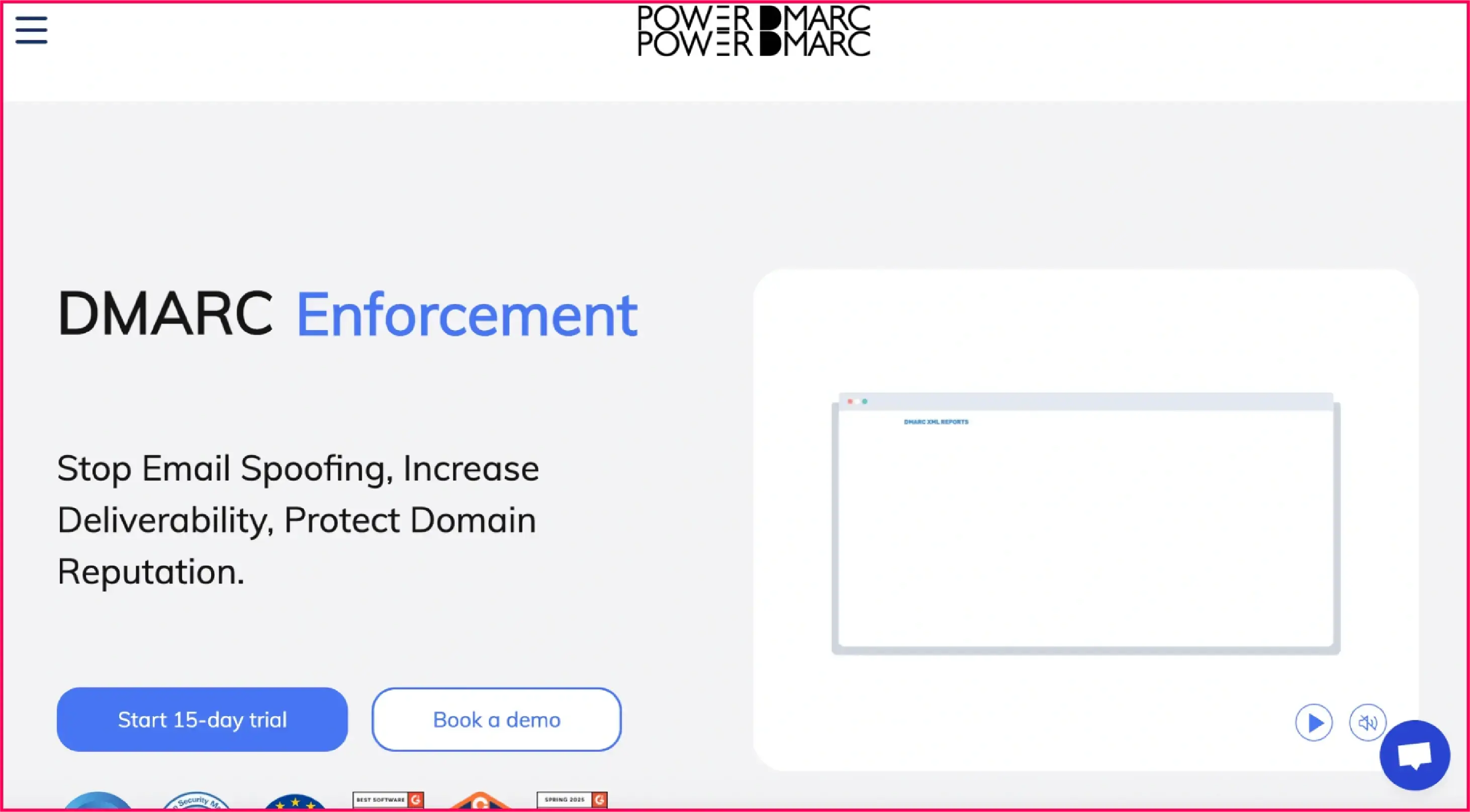 PowerDMARC website homepage