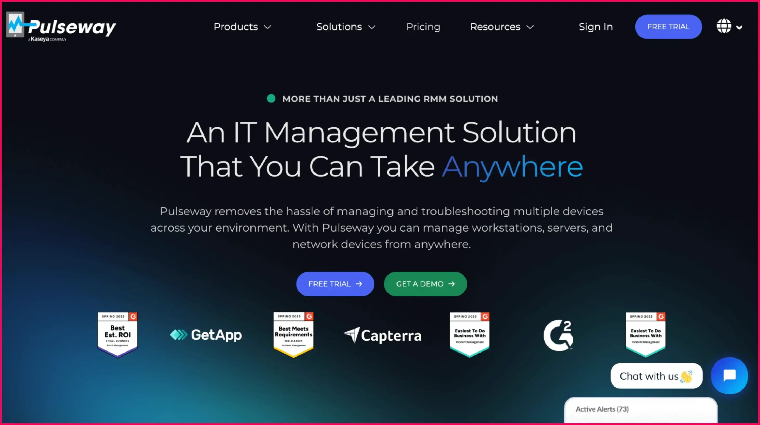 Pulseway homepage