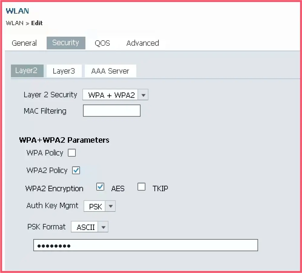 Example showing configuring and optimizing WPA2-PSK on router