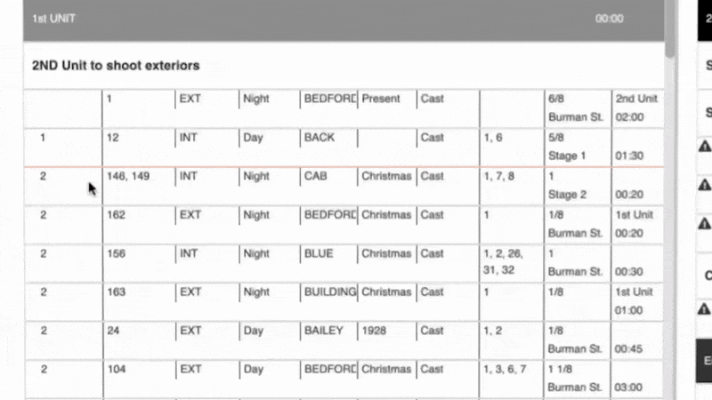 Movie Magic Scheduling Unit Coordination