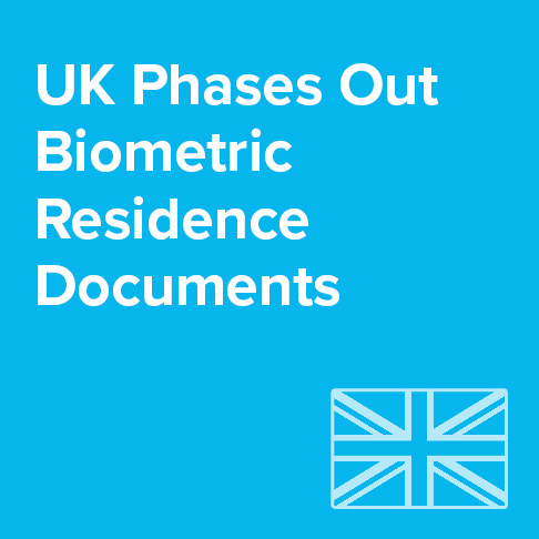 UK Phases Out Biometric Residence Documents