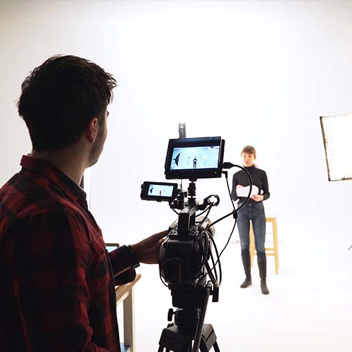 Camera operator an actor on set