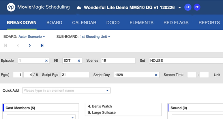 Movie Magic Scheduling Breakdown Sheet Collaboration 