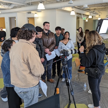 NFMLA Young filmmakers on set