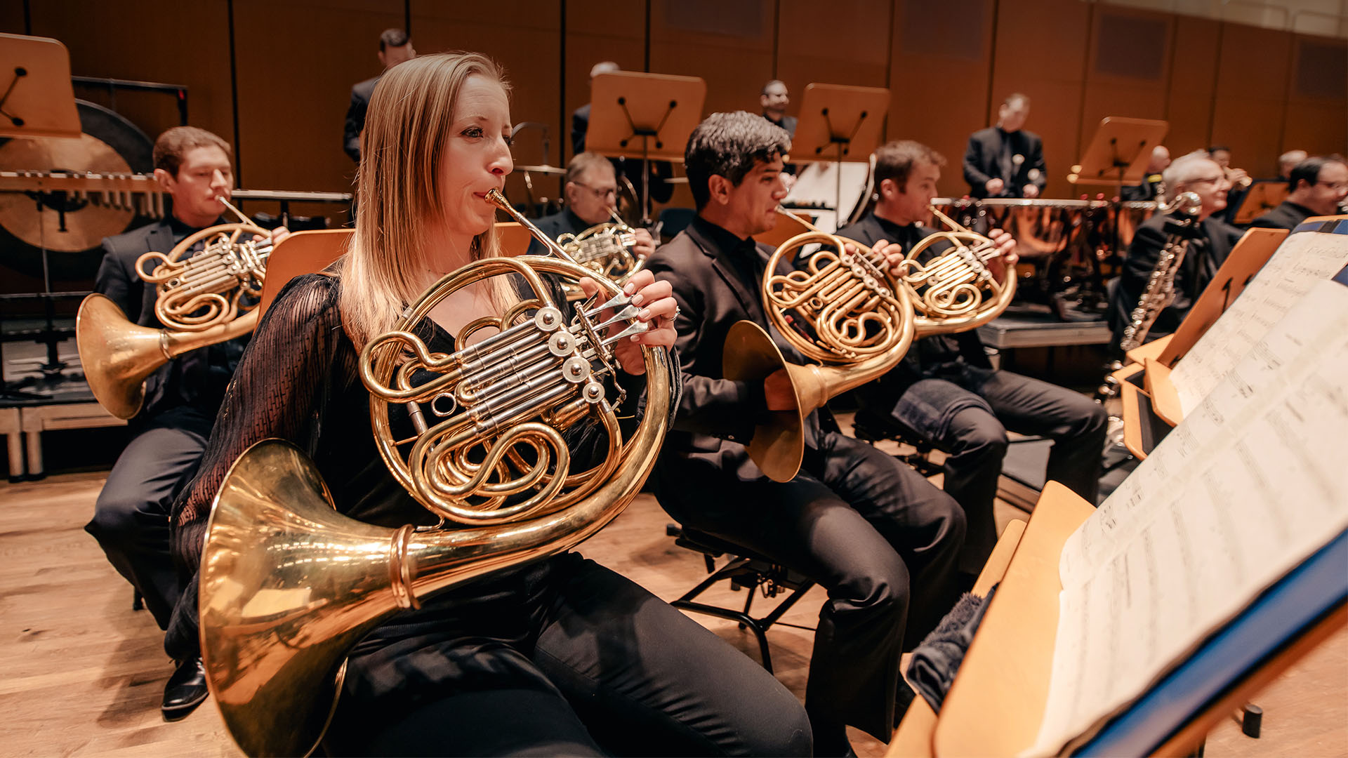 The Oregon Symphony horn section. 